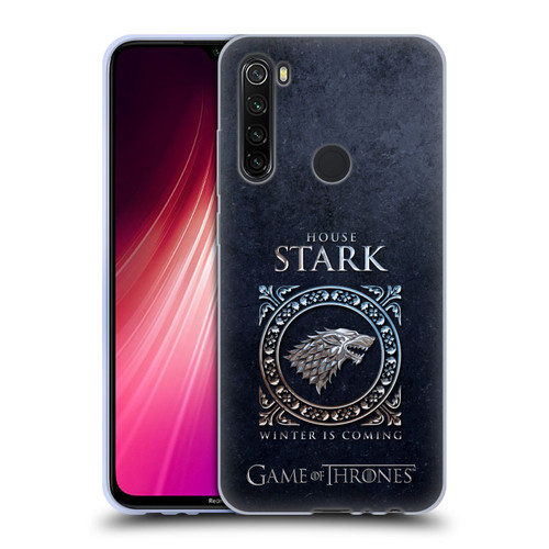 HBO Game of Thrones Metallic Sigils Stark Soft Gel Case for Xiaomi Redmi Note 8T
