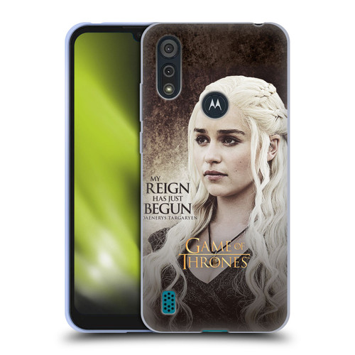 HBO Game of Thrones Character Quotes Daenerys Targaryen Soft Gel Case for Motorola Moto E6s (2020)