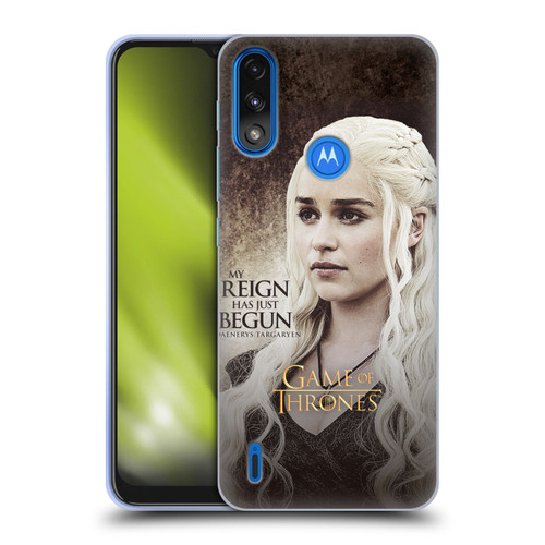 HBO Game of Thrones Character Quotes Daenerys Targaryen Soft Gel Case for Motorola Moto E7 Power / Moto E7i Power