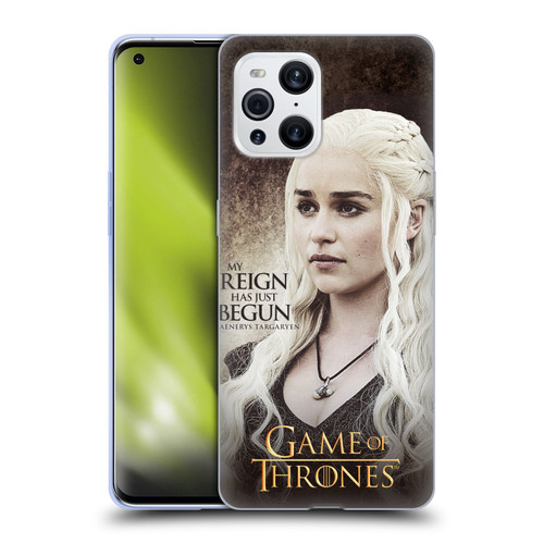 HBO Game of Thrones Character Quotes Daenerys Targaryen Soft Gel Case for OPPO Find X3 / Pro