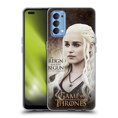 HBO Game of Thrones Character Quotes Daenerys Targaryen Soft Gel Case for OPPO Reno 4 5G