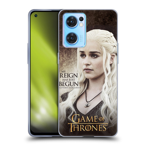 HBO Game of Thrones Character Quotes Daenerys Targaryen Soft Gel Case for OPPO Reno7 5G / Find X5 Lite