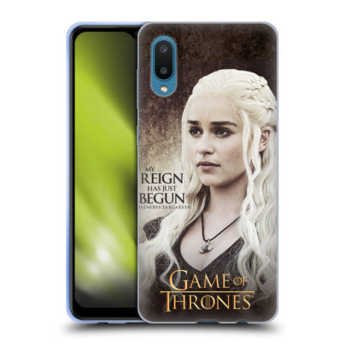HBO Game of Thrones Character Quotes Daenerys Targaryen Soft Gel Case for Samsung Galaxy A02/M02 (2021)