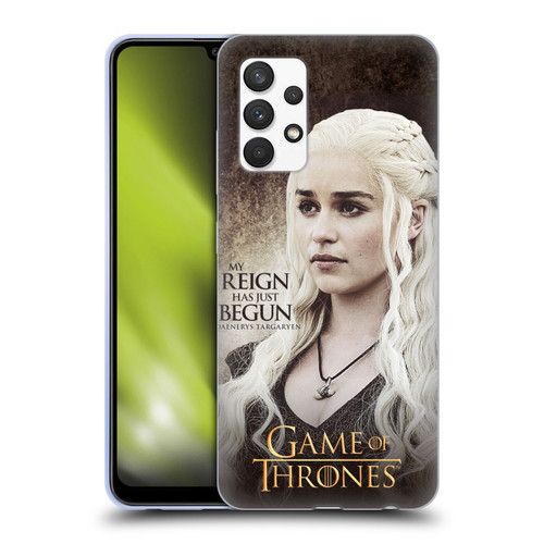 HBO Game of Thrones Character Quotes Daenerys Targaryen Soft Gel Case for Samsung Galaxy A32 (2021)