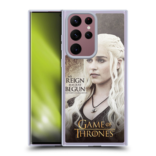 HBO Game of Thrones Character Quotes Daenerys Targaryen Soft Gel Case for Samsung Galaxy S22 Ultra 5G