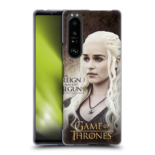 HBO Game of Thrones Character Quotes Daenerys Targaryen Soft Gel Case for Sony Xperia 1 III
