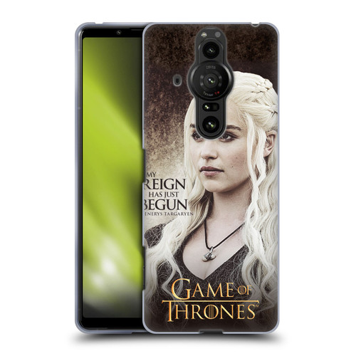 HBO Game of Thrones Character Quotes Daenerys Targaryen Soft Gel Case for Sony Xperia Pro-I