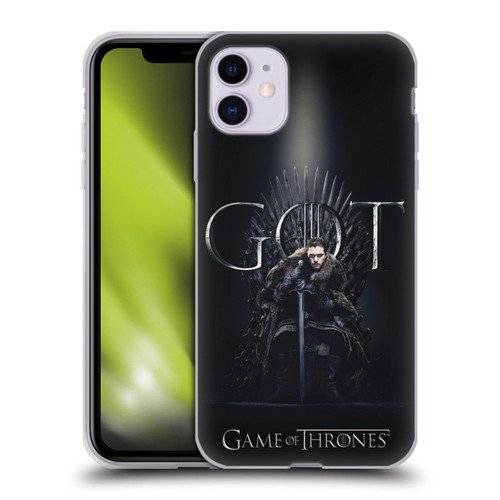 HBO Game of Thrones Season 8 For The Throne 1 Jon Snow Soft Gel Case for Apple iPhone 11