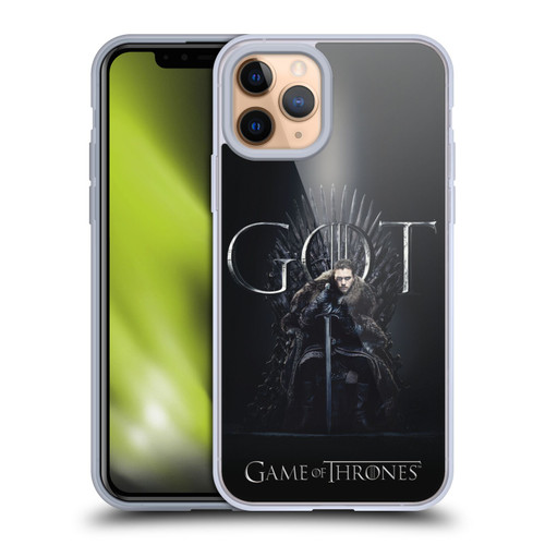 HBO Game of Thrones Season 8 For The Throne 1 Jon Snow Soft Gel Case for Apple iPhone 11 Pro
