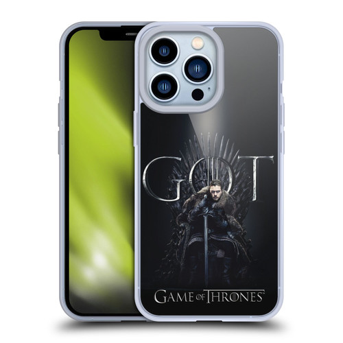HBO Game of Thrones Season 8 For The Throne 1 Jon Snow Soft Gel Case for Apple iPhone 13 Pro