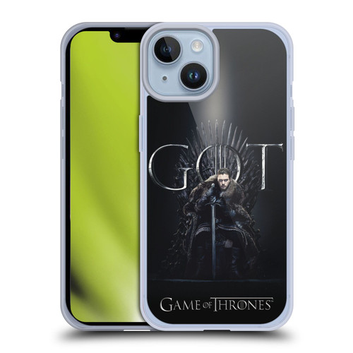 HBO Game of Thrones Season 8 For The Throne 1 Jon Snow Soft Gel Case for Apple iPhone 14