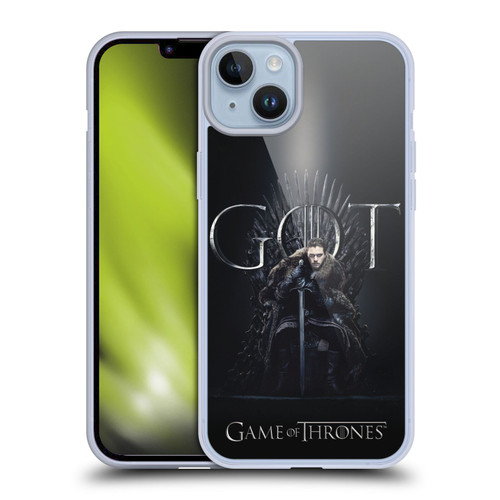HBO Game of Thrones Season 8 For The Throne 1 Jon Snow Soft Gel Case for Apple iPhone 14 Plus