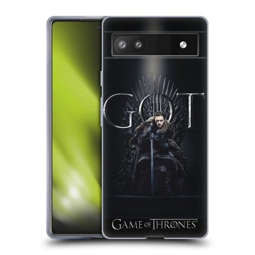 HBO Game of Thrones Season 8 For The Throne 1 Jon Snow Soft Gel Case for Google Pixel 6a