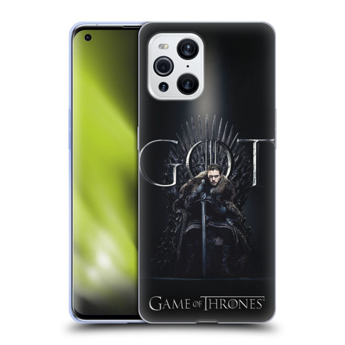 HBO Game of Thrones Season 8 For The Throne 1 Jon Snow Soft Gel Case for OPPO Find X3 / Pro