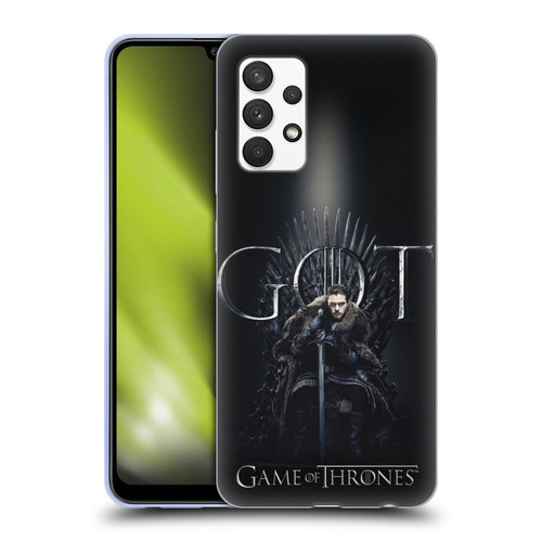 HBO Game of Thrones Season 8 For The Throne 1 Jon Snow Soft Gel Case for Samsung Galaxy A32 (2021)