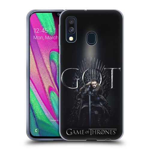 HBO Game of Thrones Season 8 For The Throne 1 Jon Snow Soft Gel Case for Samsung Galaxy A40 (2019)