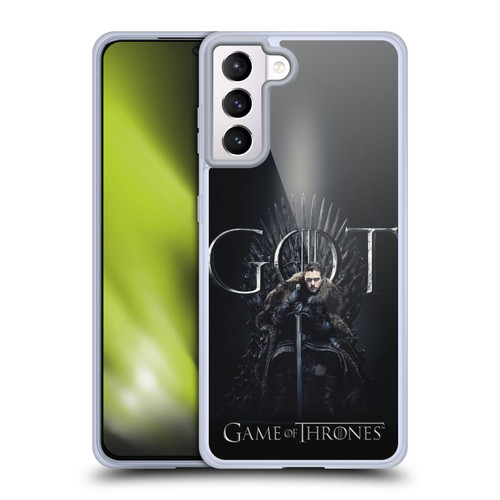 HBO Game of Thrones Season 8 For The Throne 1 Jon Snow Soft Gel Case for Samsung Galaxy S21+ 5G