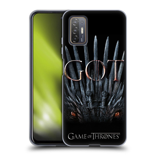 HBO Game of Thrones Season 8 Key Art Dragon Throne Soft Gel Case for HTC Desire 21 Pro 5G