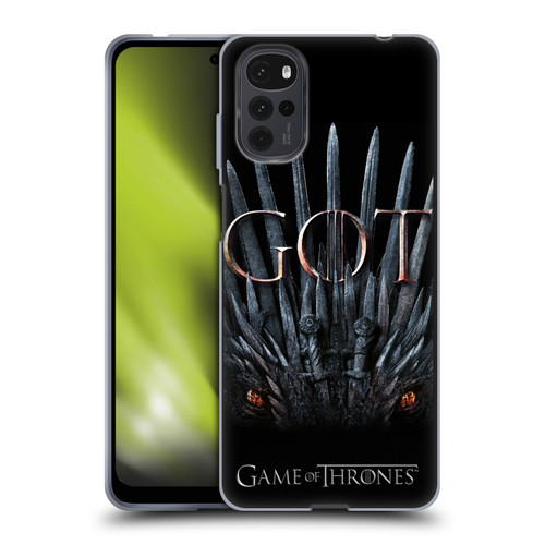 HBO Game of Thrones Season 8 Key Art Dragon Throne Soft Gel Case for Motorola Moto G22