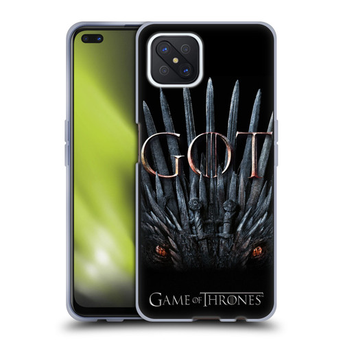 HBO Game of Thrones Season 8 Key Art Dragon Throne Soft Gel Case for OPPO Reno4 Z 5G