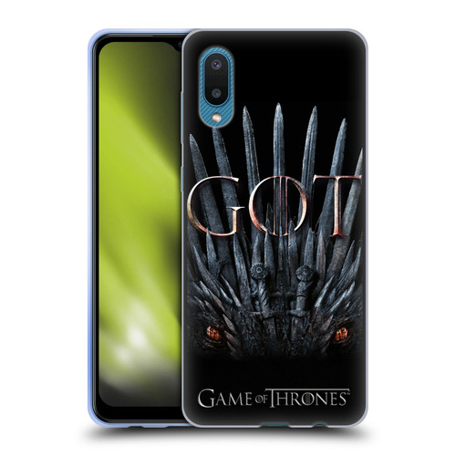 HBO Game of Thrones Season 8 Key Art Dragon Throne Soft Gel Case for Samsung Galaxy A02/M02 (2021)