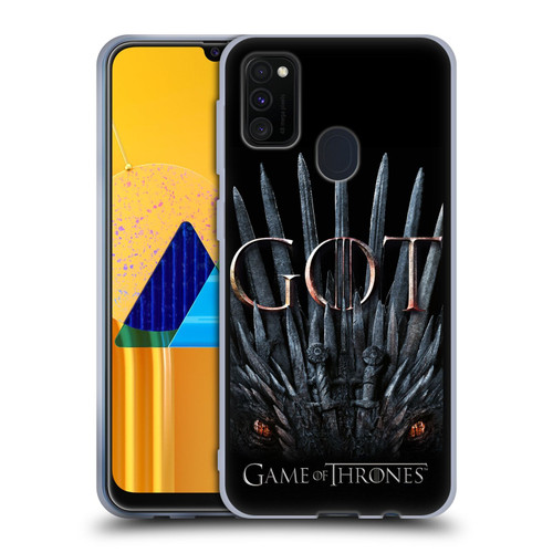 HBO Game of Thrones Season 8 Key Art Dragon Throne Soft Gel Case for Samsung Galaxy M30s (2019)/M21 (2020)