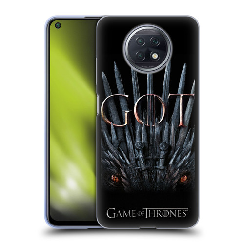 HBO Game of Thrones Season 8 Key Art Dragon Throne Soft Gel Case for Xiaomi Redmi Note 9T 5G