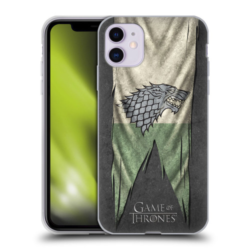 HBO Game of Thrones Sigil Flags Stark Soft Gel Case for Apple iPhone 11