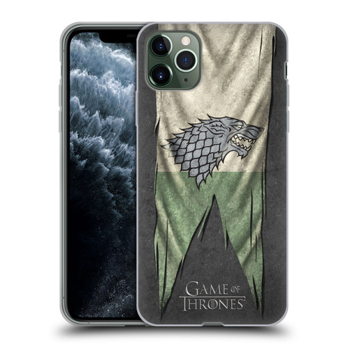 HBO Game of Thrones Sigil Flags Stark Soft Gel Case for Apple iPhone 11 Pro Max
