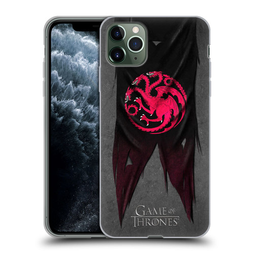 HBO Game of Thrones Sigil Flags Targaryen Soft Gel Case for Apple iPhone 11 Pro Max