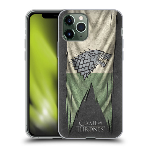 HBO Game of Thrones Sigil Flags Stark Soft Gel Case for Apple iPhone 11 Pro