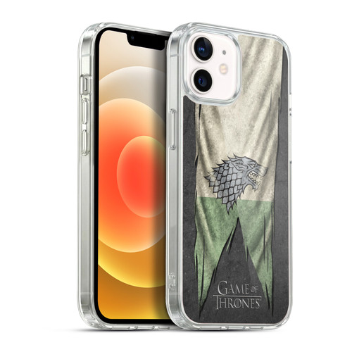 HBO Game of Thrones Sigil Flags Stark Soft Gel Case for Apple iPhone 12 / iPhone 12 Pro & MagSafe