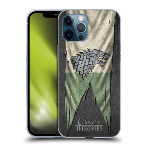 HBO Game of Thrones Sigil Flags Stark Soft Gel Case for Apple iPhone 12 Pro Max