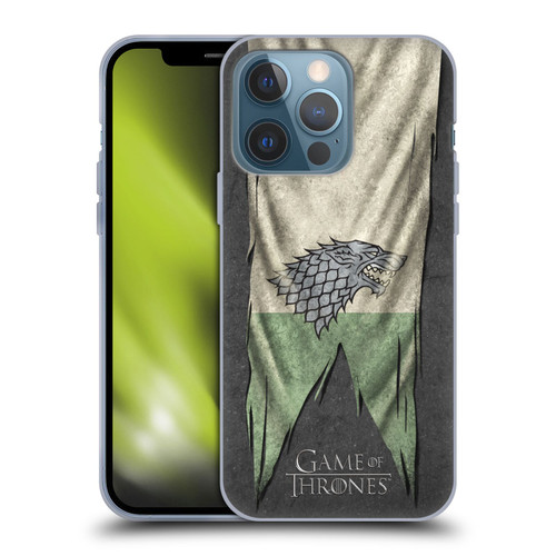 HBO Game of Thrones Sigil Flags Stark Soft Gel Case for Apple iPhone 13 Pro