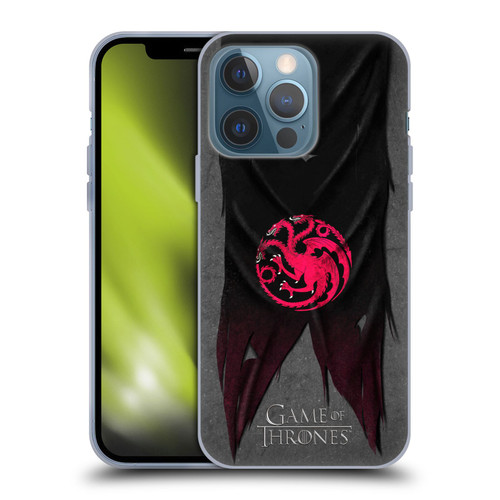 HBO Game of Thrones Sigil Flags Targaryen Soft Gel Case for Apple iPhone 13 Pro