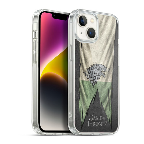 HBO Game of Thrones Sigil Flags Stark Soft Gel Case for Apple iPhone 14