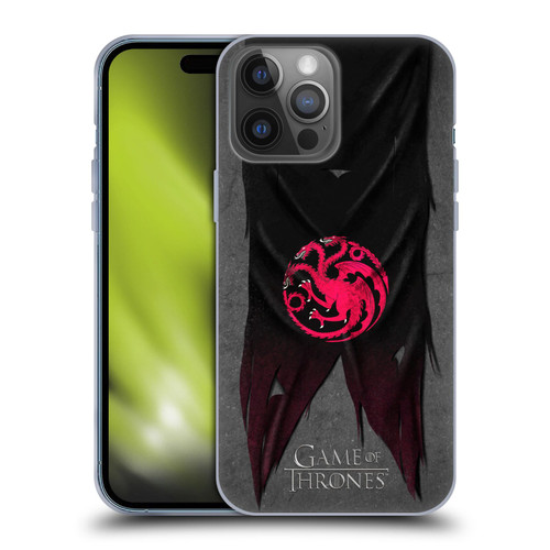 HBO Game of Thrones Sigil Flags Targaryen Soft Gel Case for Apple iPhone 14 Pro Max