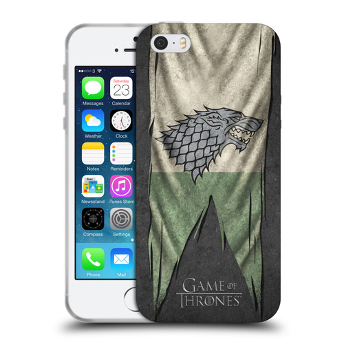 HBO Game of Thrones Sigil Flags Stark Soft Gel Case for Apple iPhone 5 / 5s / iPhone SE 2016