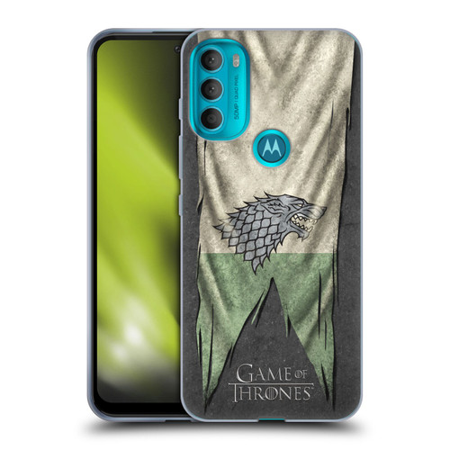 HBO Game of Thrones Sigil Flags Stark Soft Gel Case for Motorola Moto G71 5G