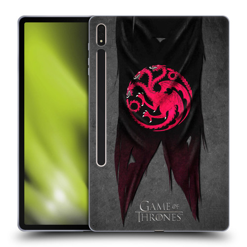 HBO Game of Thrones Sigil Flags Targaryen Soft Gel Case for Samsung Galaxy Tab S8 Plus