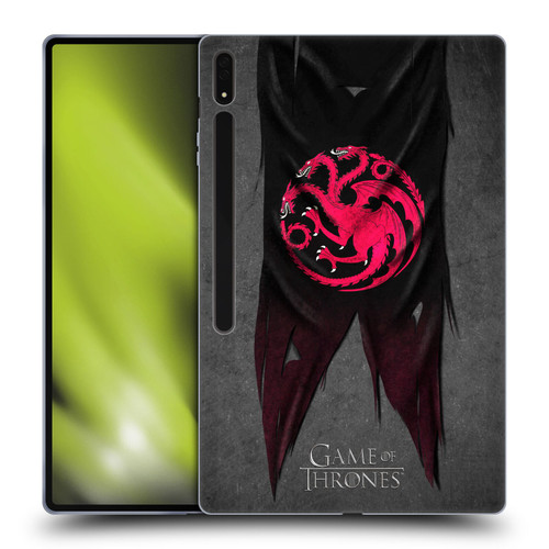 HBO Game of Thrones Sigil Flags Targaryen Soft Gel Case for Samsung Galaxy Tab S8 Ultra