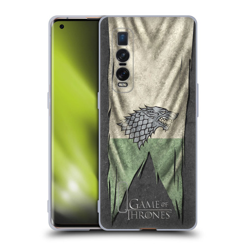 HBO Game of Thrones Sigil Flags Stark Soft Gel Case for OPPO Find X2 Pro 5G