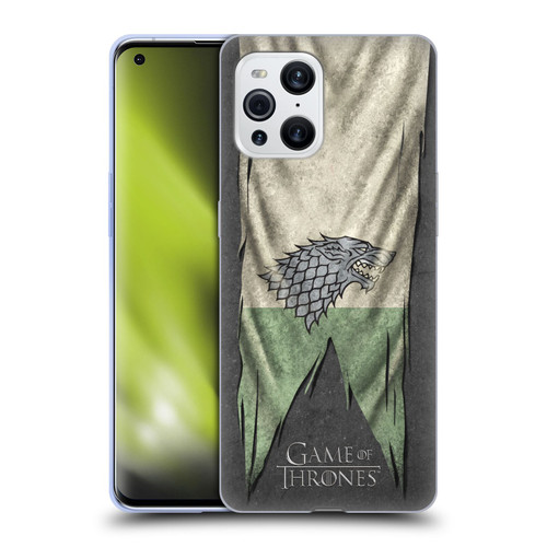 HBO Game of Thrones Sigil Flags Stark Soft Gel Case for OPPO Find X3 / Pro