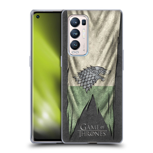 HBO Game of Thrones Sigil Flags Stark Soft Gel Case for OPPO Find X3 Neo / Reno5 Pro+ 5G