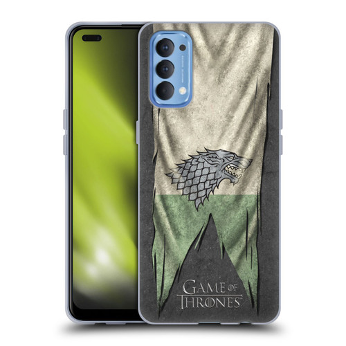 HBO Game of Thrones Sigil Flags Stark Soft Gel Case for OPPO Reno 4 5G