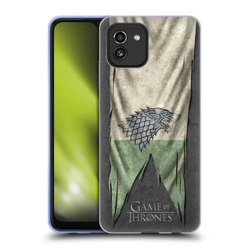 HBO Game of Thrones Sigil Flags Stark Soft Gel Case for Samsung Galaxy A03 (2021)