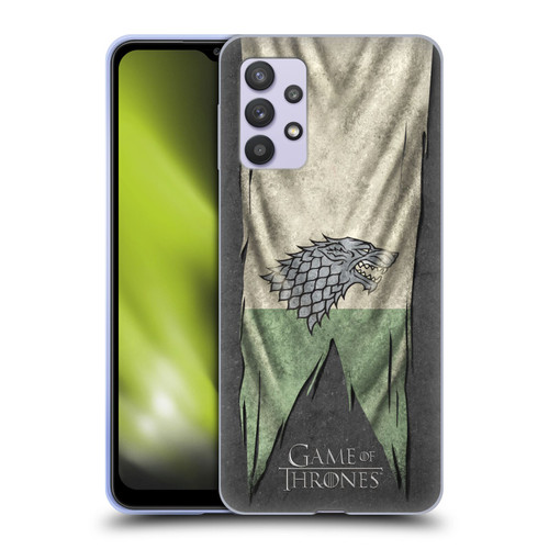 HBO Game of Thrones Sigil Flags Stark Soft Gel Case for Samsung Galaxy A32 5G / M32 5G (2021)