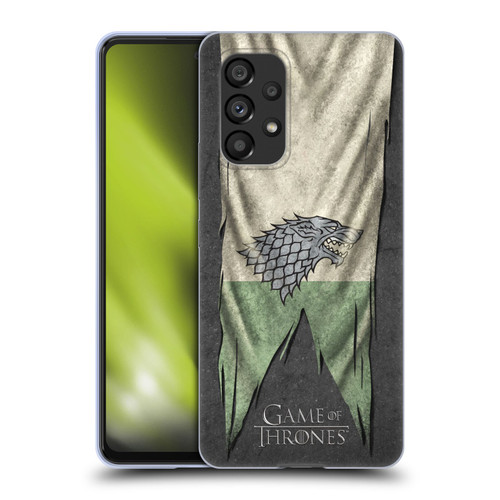 HBO Game of Thrones Sigil Flags Stark Soft Gel Case for Samsung Galaxy A53 5G (2022)