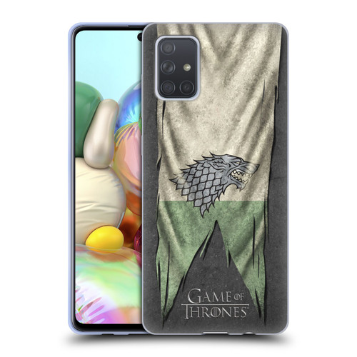 HBO Game of Thrones Sigil Flags Stark Soft Gel Case for Samsung Galaxy A71 (2019)