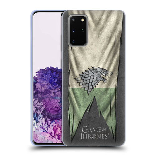 HBO Game of Thrones Sigil Flags Stark Soft Gel Case for Samsung Galaxy S20+ / S20+ 5G